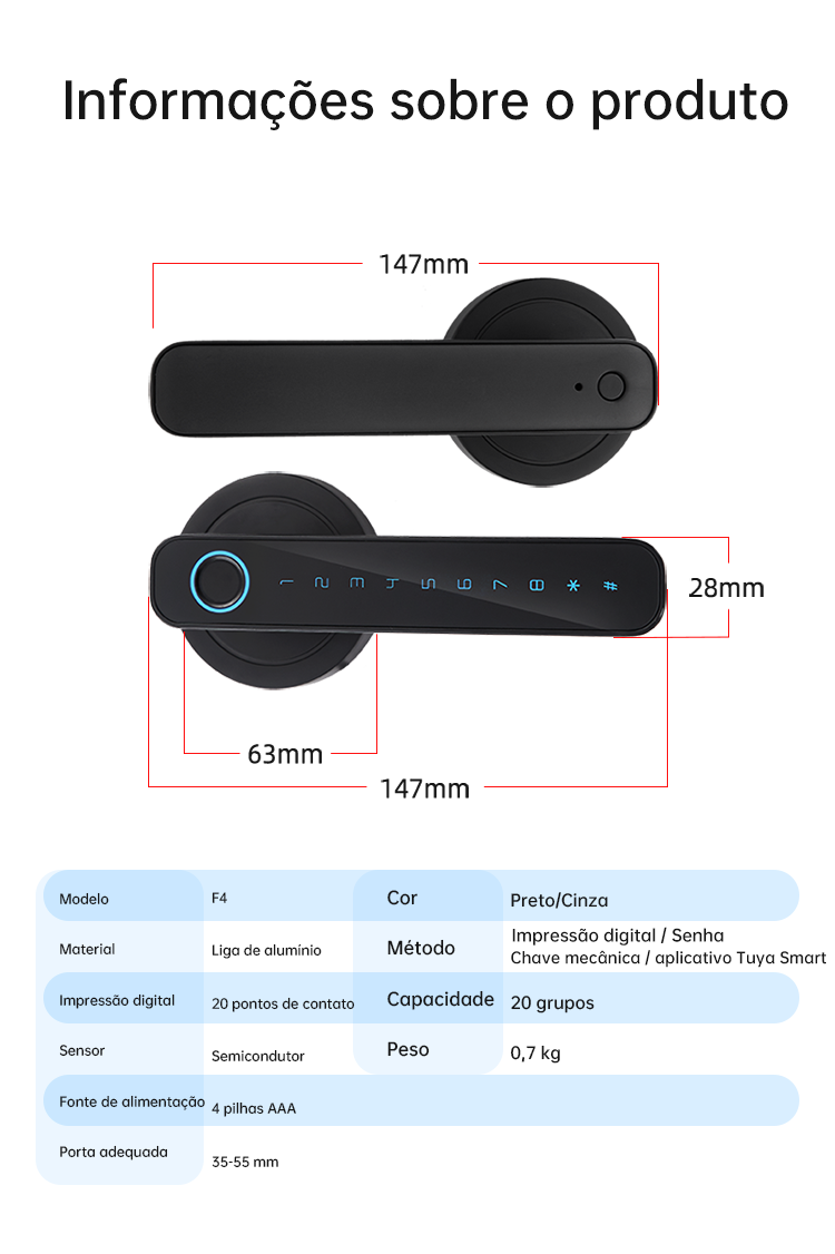 WF-F4 visão geral dos parâmetros do produto