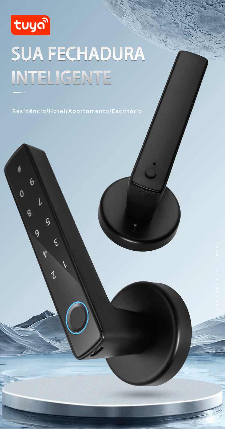 WF-F8 fechadura inteligente Tuya com impressão digital