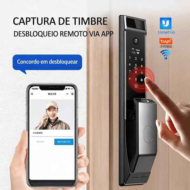 WF-MY4 captura da campainha e desbloqueio remoto pela App