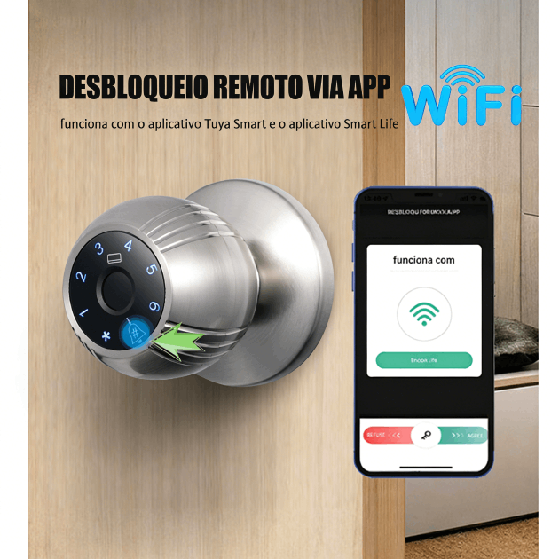 WF-Q7 desbloqueio remoto via App Wi‑Fi