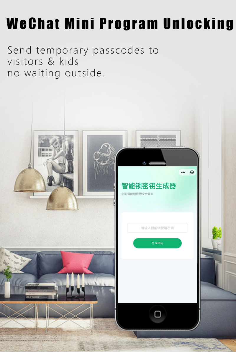 WAFU WF-V2 palavra-passe temporária via mini programa WeChat